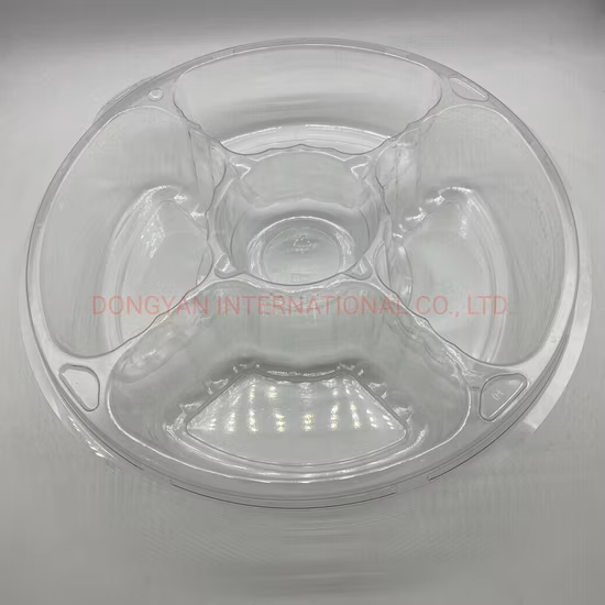 5 Component Container Plastic Tray Box Snack Food Blister Tray with Winko