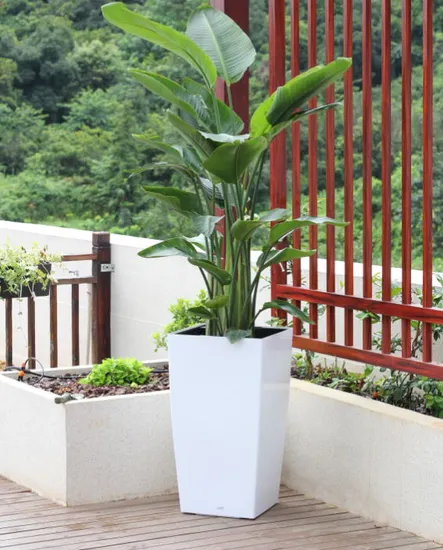 OEM ODM Square Plastic Flower Pots with Different Color Flower Pots with UV Protection